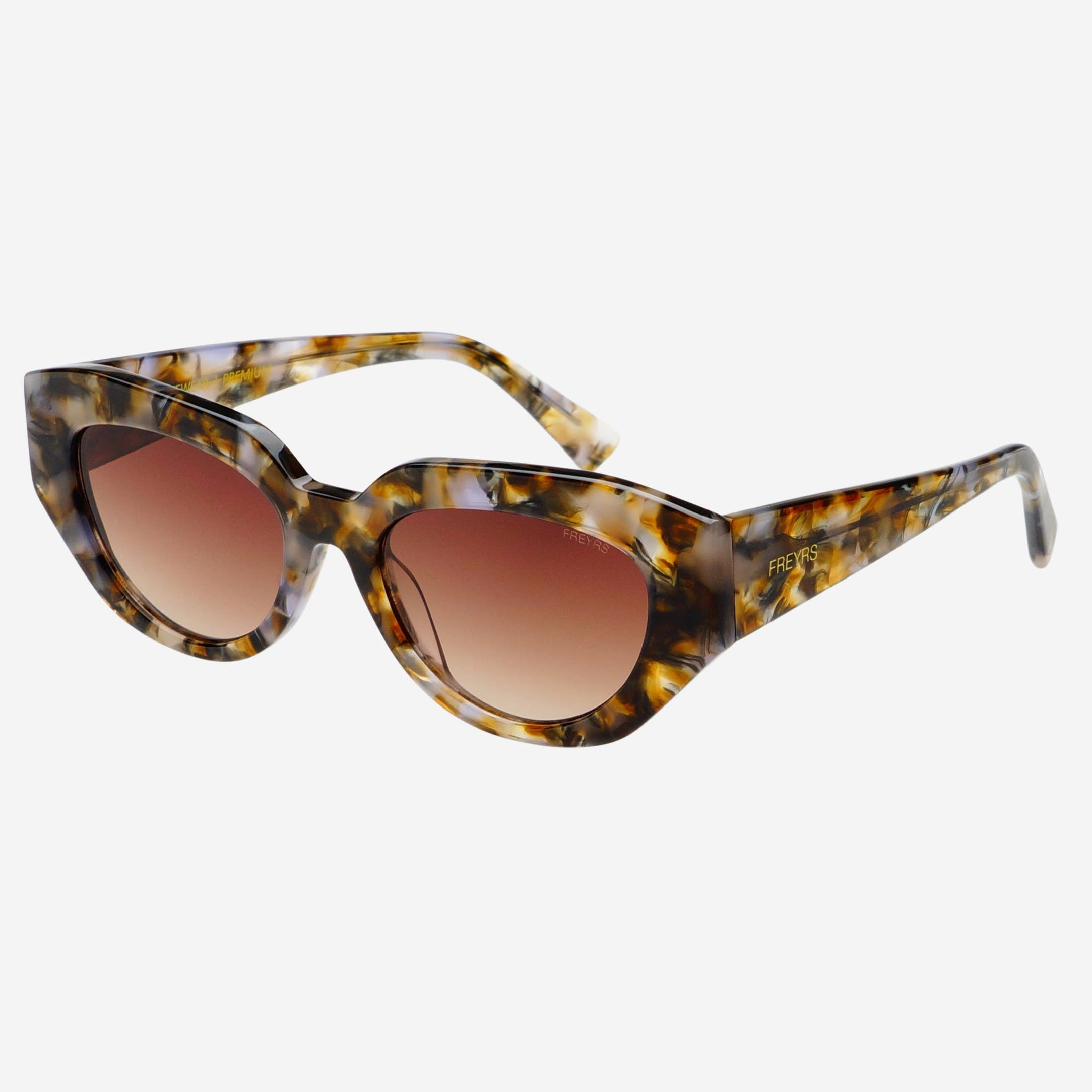 Frankie Acetate Cat Eye Sunglasses - Brown Pearl