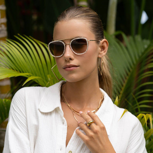 Freyrs Eyewear Weston - Light Pink/Brown