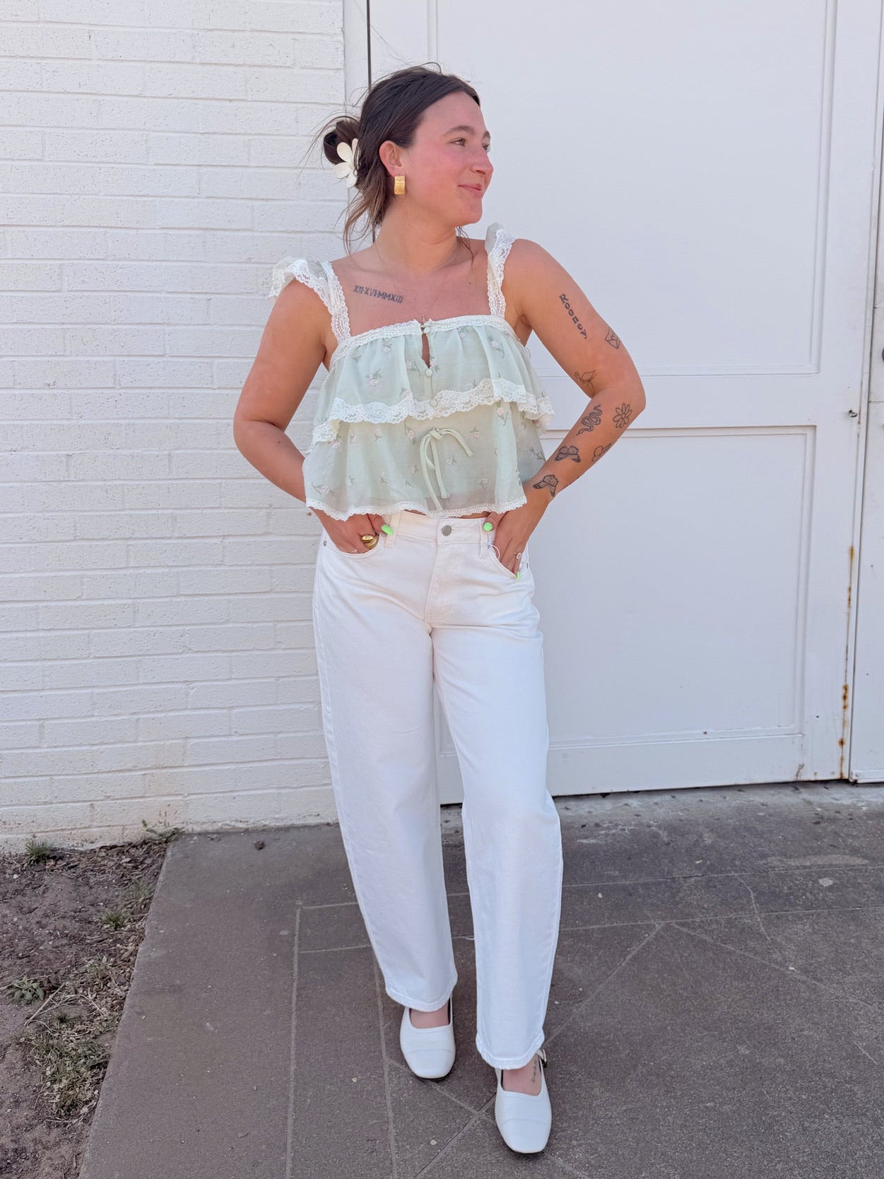 Lindsey Floral Sage Tank