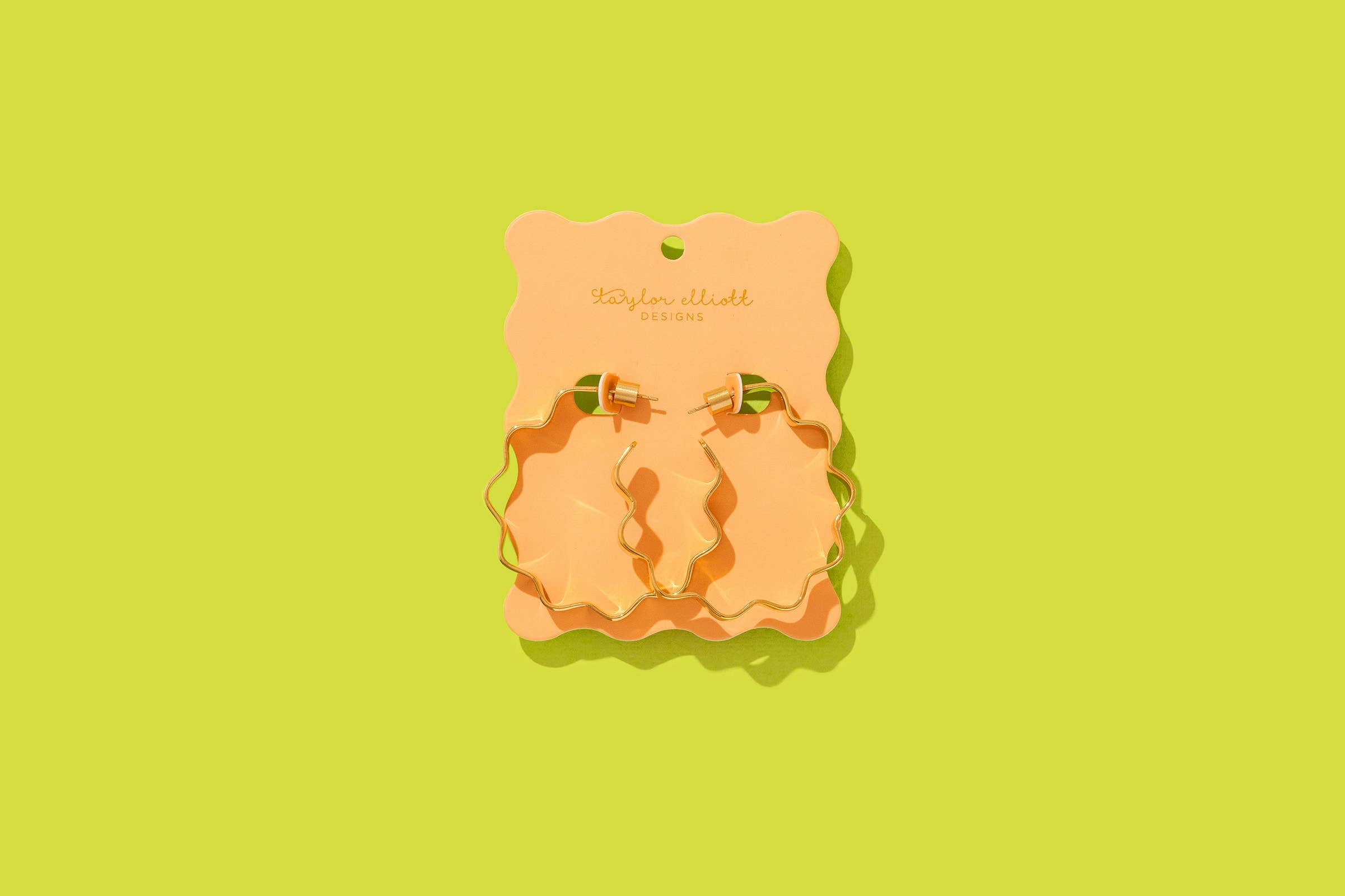 Whitney Wavy Gold Hoop
