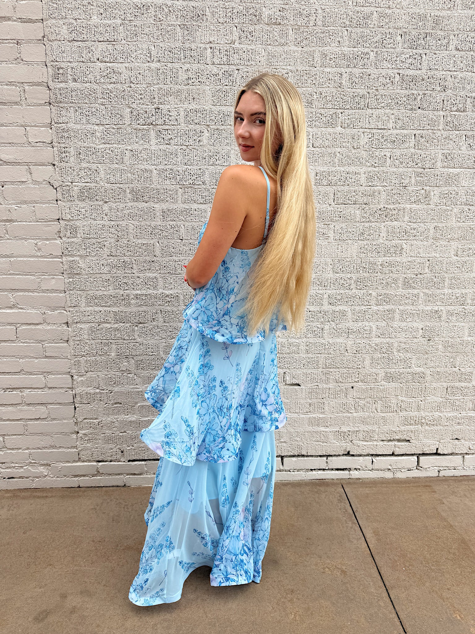 Danielle Floral Ruffle Dress