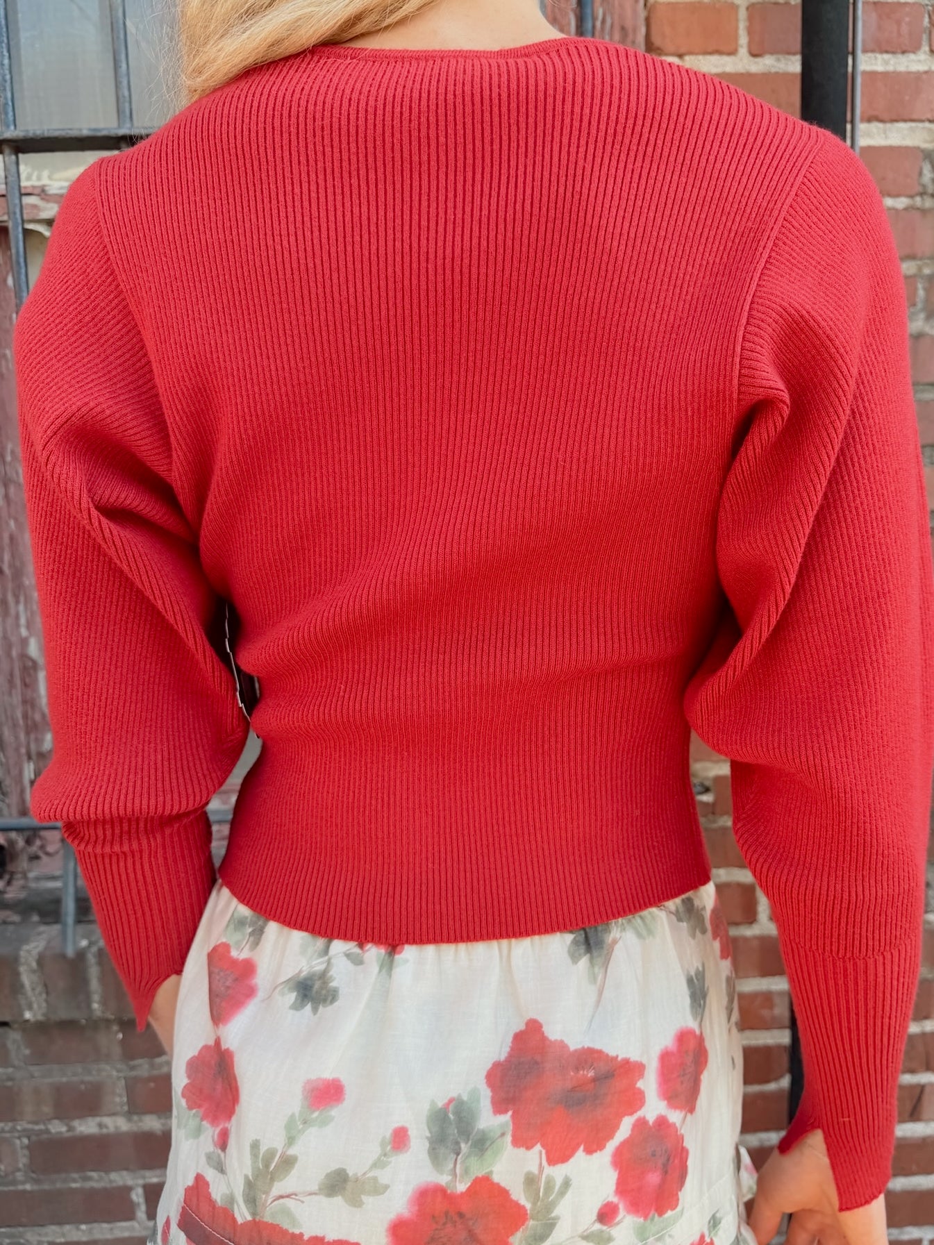 Jiji Gaetan Cardigan in Rouge
