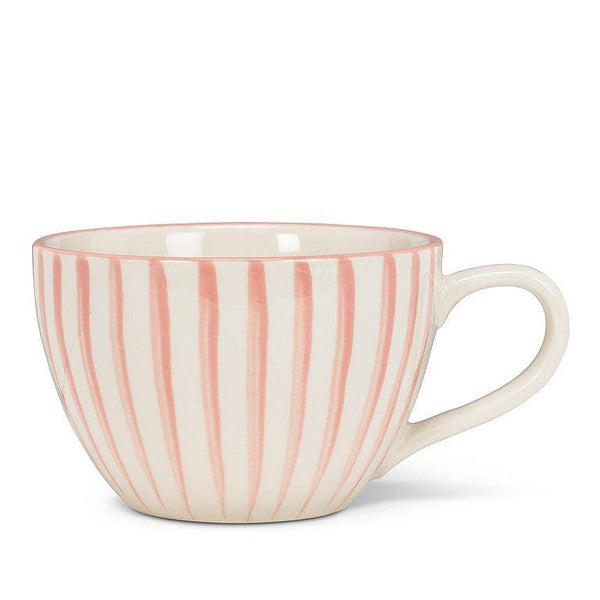 Cabana Pink Stripe Wide Mug