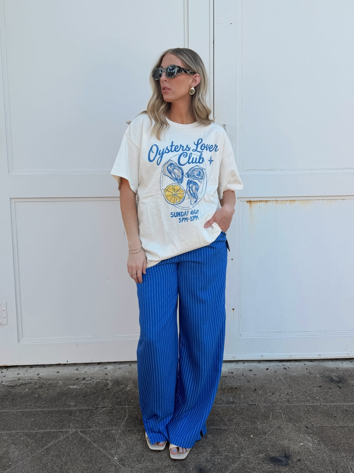Oysters Lovers Club Oversized Graphic Tee