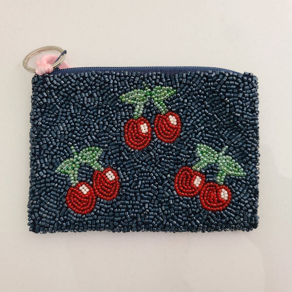 Cherries Handbeaded Coinpurse