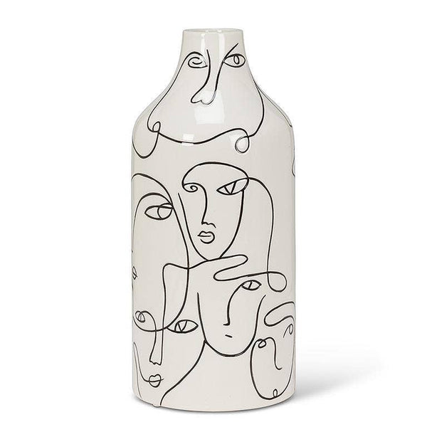 Large Vase with Faces