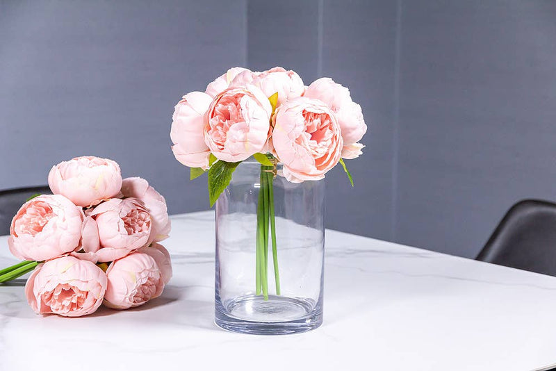 Full Pink Peony Bouquet - 10"H