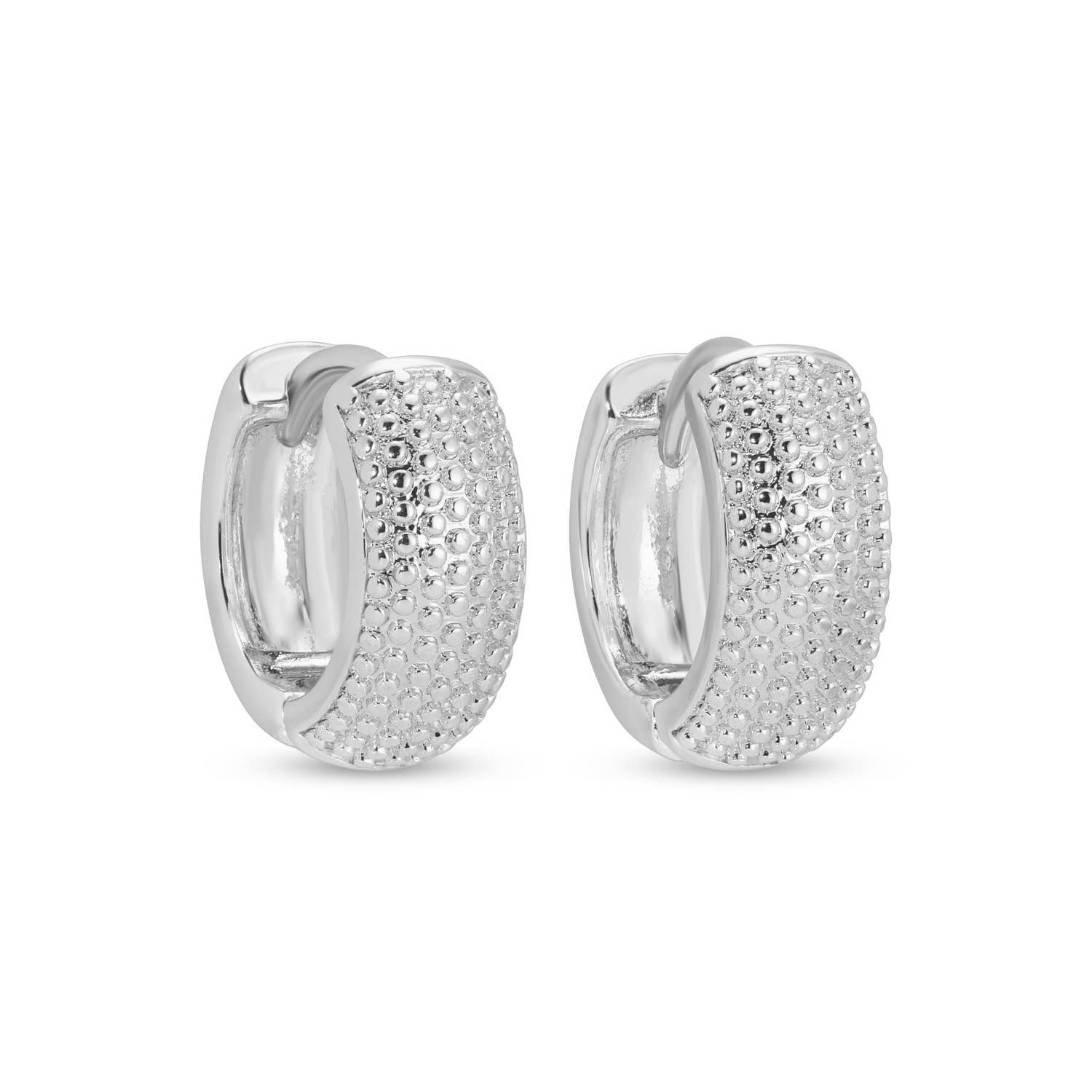Petite Wide Huggies: Silver