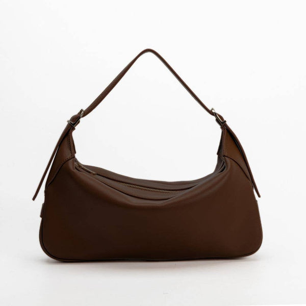 Melie Bianco Nicolette Espresso Recycled Vegan Shoulder Bag