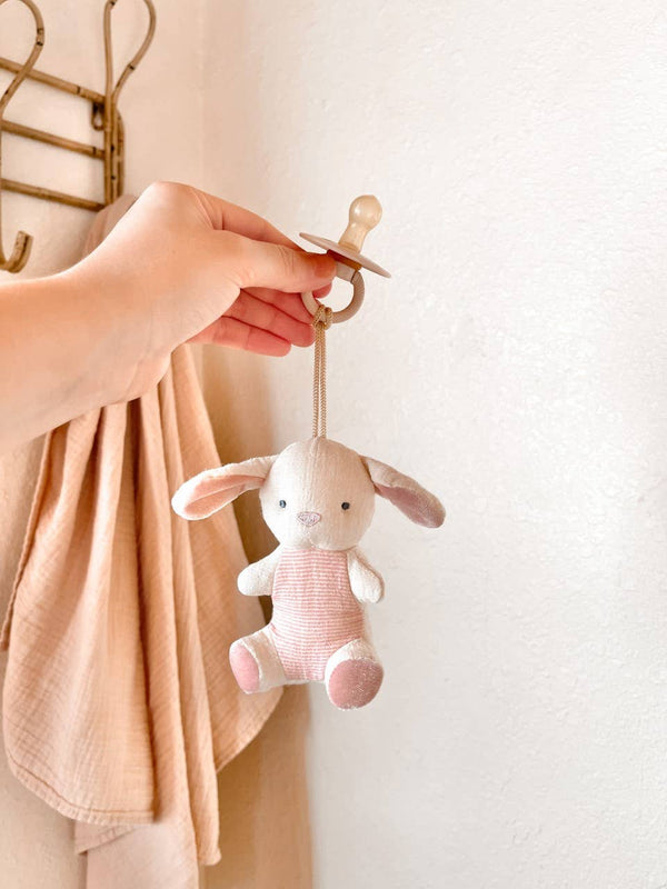Bitzy Pal Natural Rubber Pacifier & Plush: Bunny