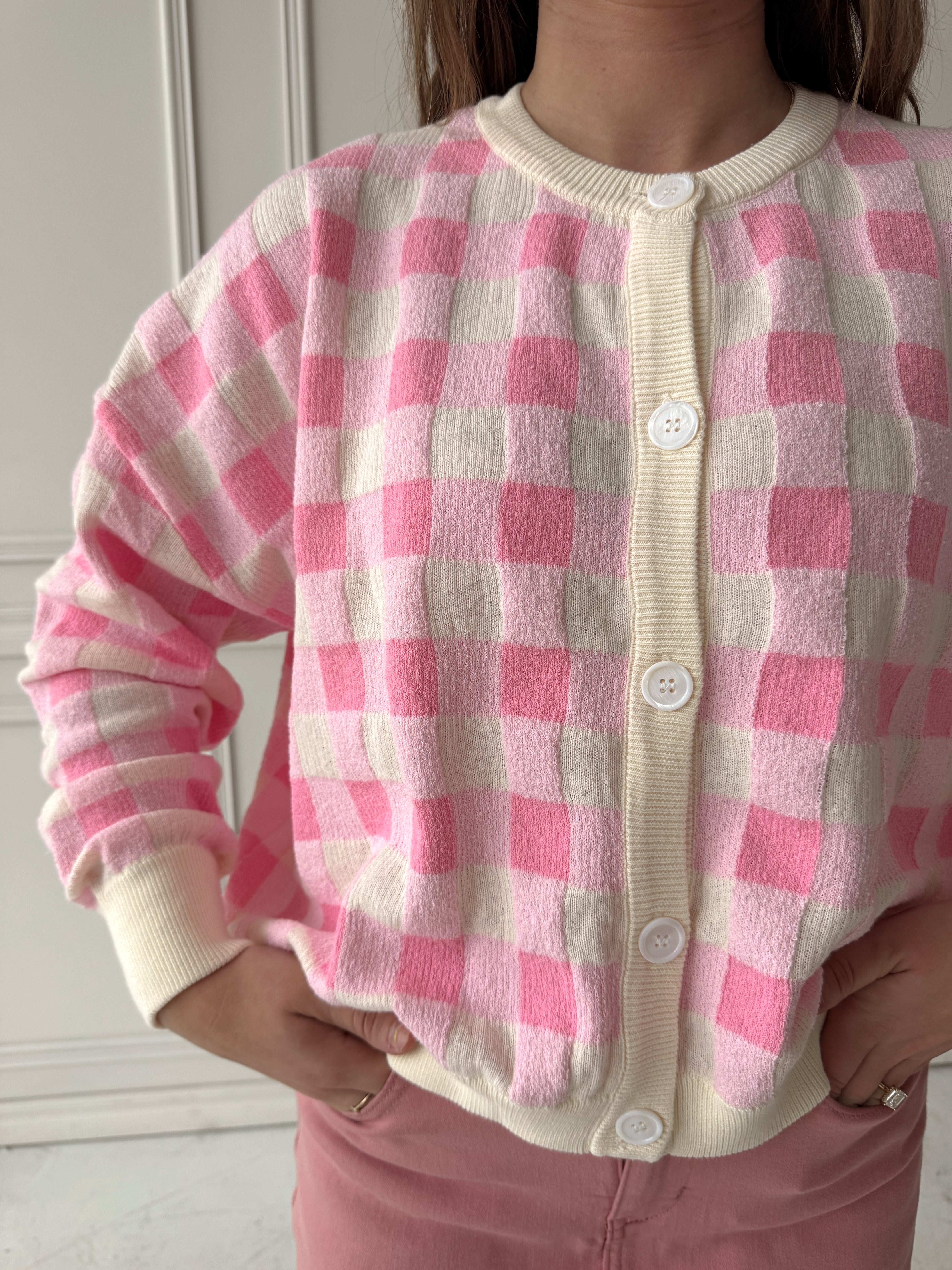 Frnch Padina Cardigan in Rose