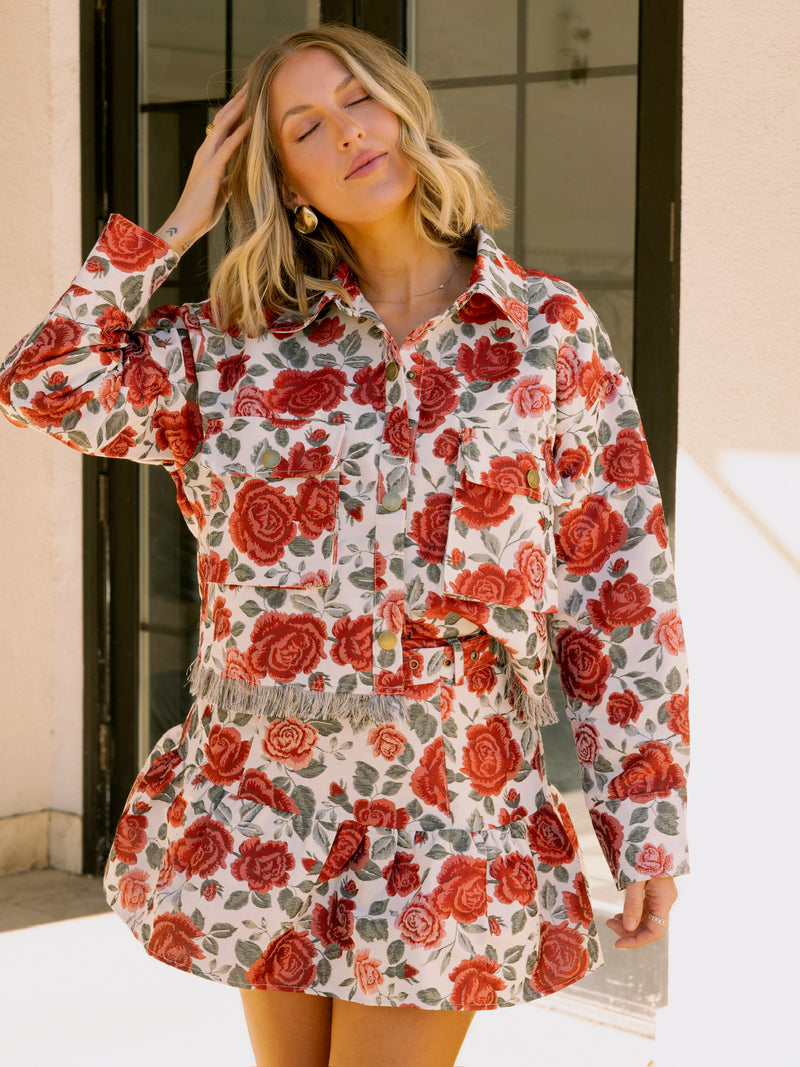 Roses Jacquard Jacket