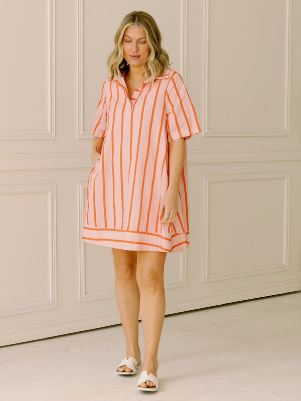 Saturday Stripes Collared Dress