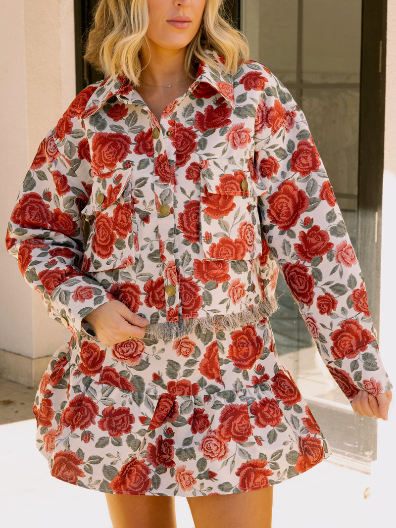 Roses Jacquard Jacket