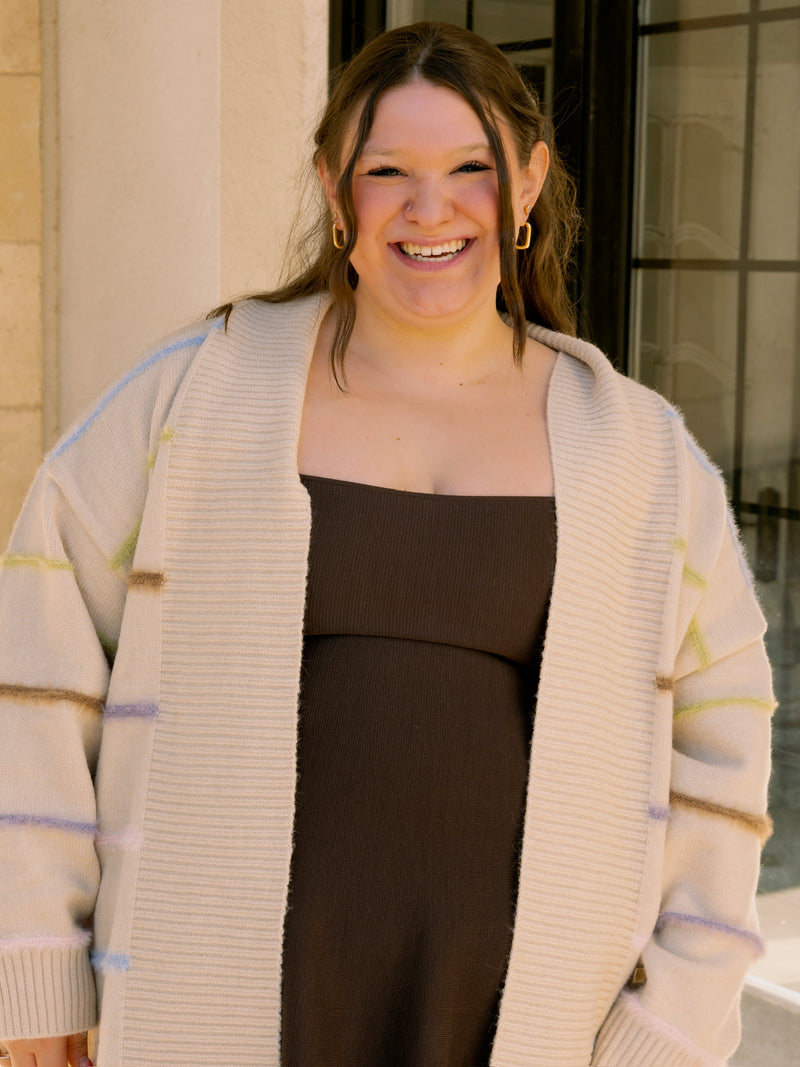 Amanda Pastel Stripe Cardigan