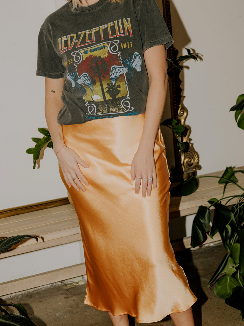 Creamsicle Satin Skirt