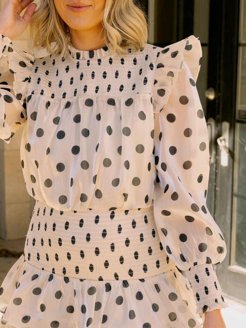 English Factory Polka Dot Mini Dress