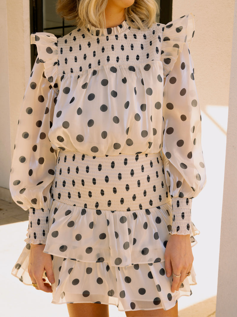 English Factory Polka Dot Mini Dress