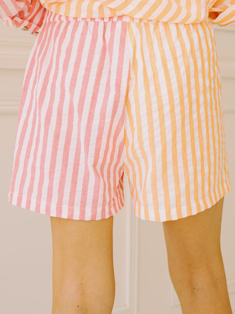 dRA Benson Shorts in Aurora Pink Stripe