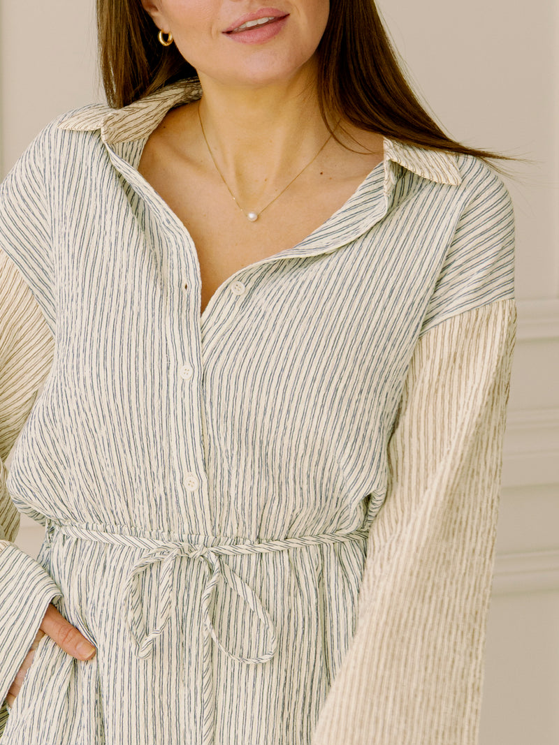 In the Clouds Striped Romper