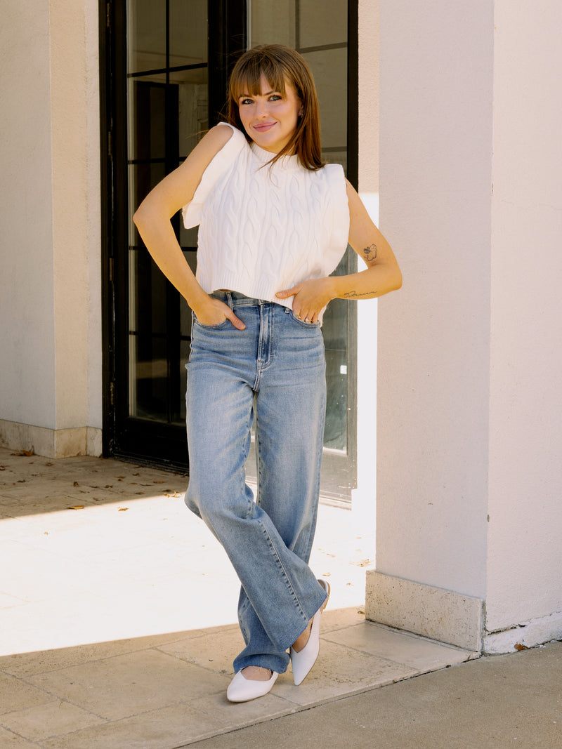 Miranda Sweater Vest - White