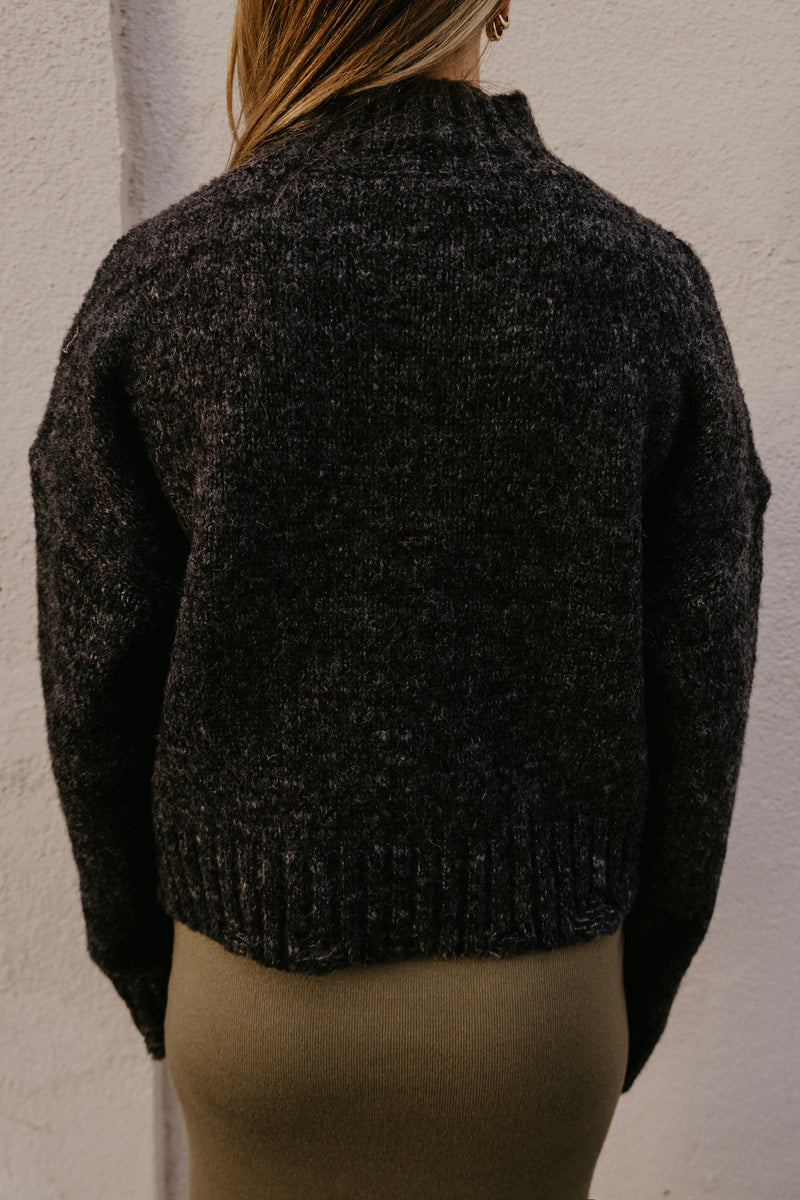 Taylor Turtleneck Sweater - Charcoal
