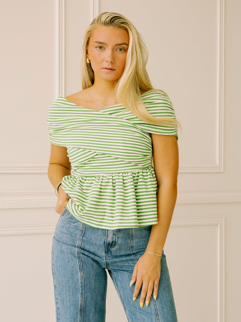 dRA Coraline Top in Matcha/Ivory