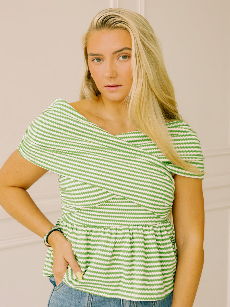 dRA Coraline Top in Matcha/Ivory