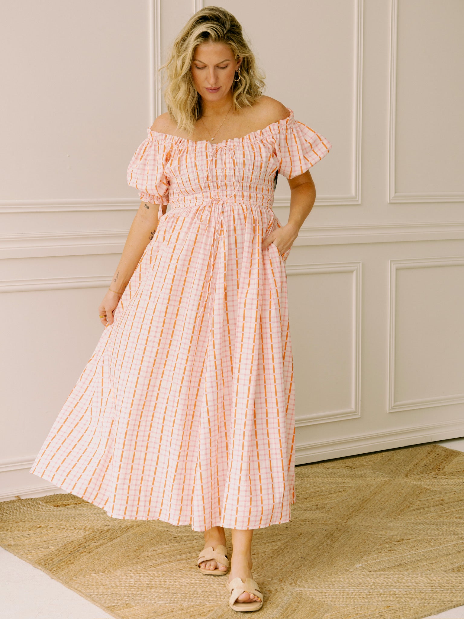 dRA Tina Dress in Blush Coral