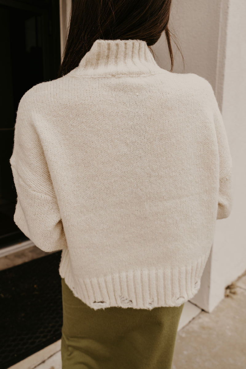 Taylor Turtleneck Sweater - Cream