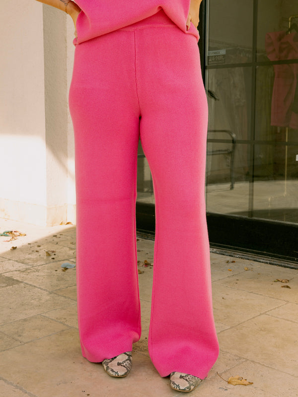 English Factory Pink Knit Pants