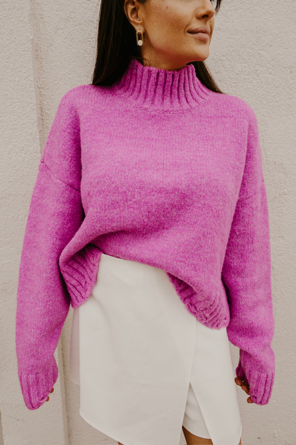 Taylor Turtleneck Sweater - Pink