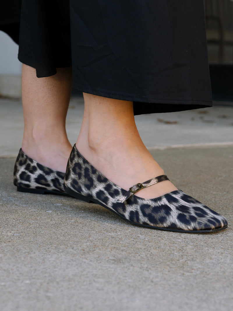 Adele Leopard Satin Slide