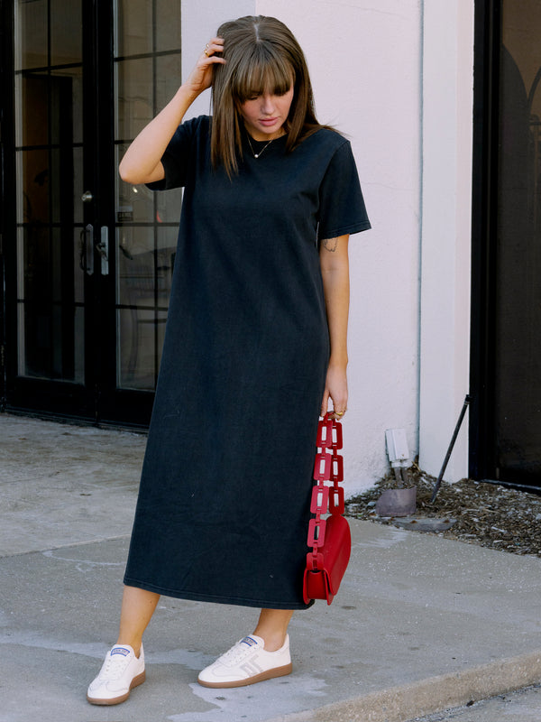 Grey T-Shirt Maxi Dress