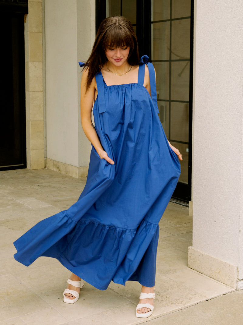 Frnch Cylia Dress in Blue Electrique