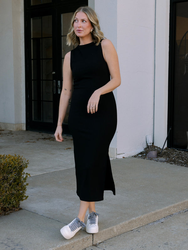 Must Have Ribbed Midi - Black