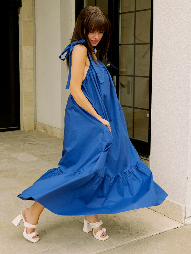 Frnch Cylia Dress in Blue Electrique