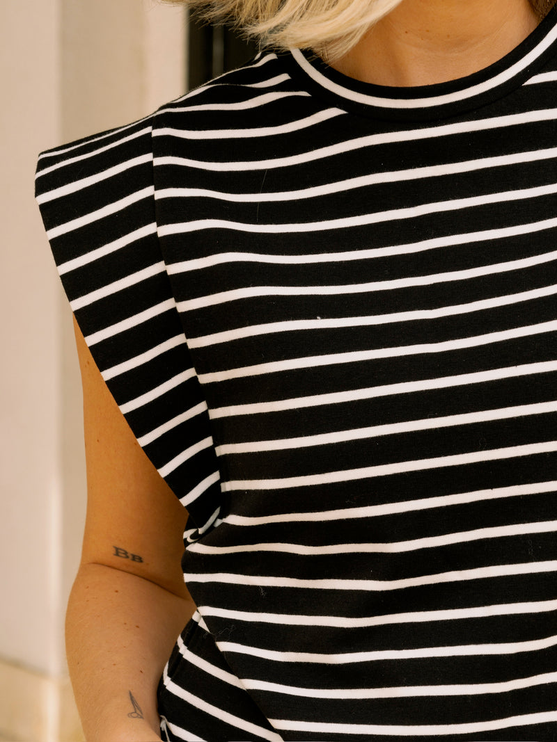 English Factory Stripe Sleeveless T-Shirt