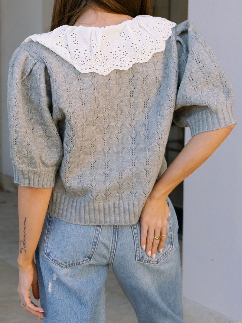 Lace Collar Cardigan