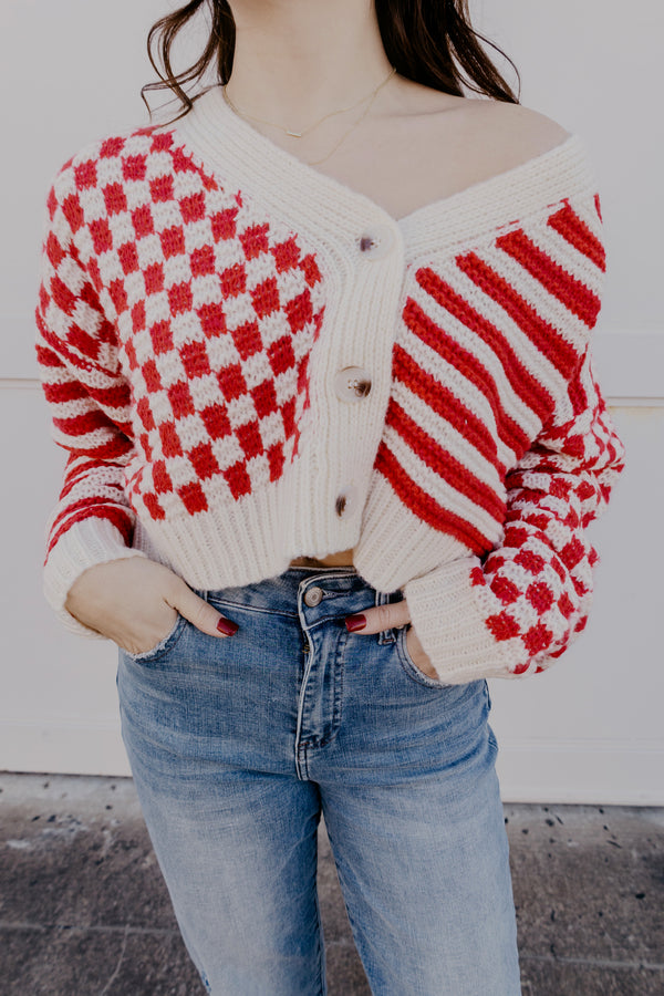 Checks & Stripes Knit Sweater