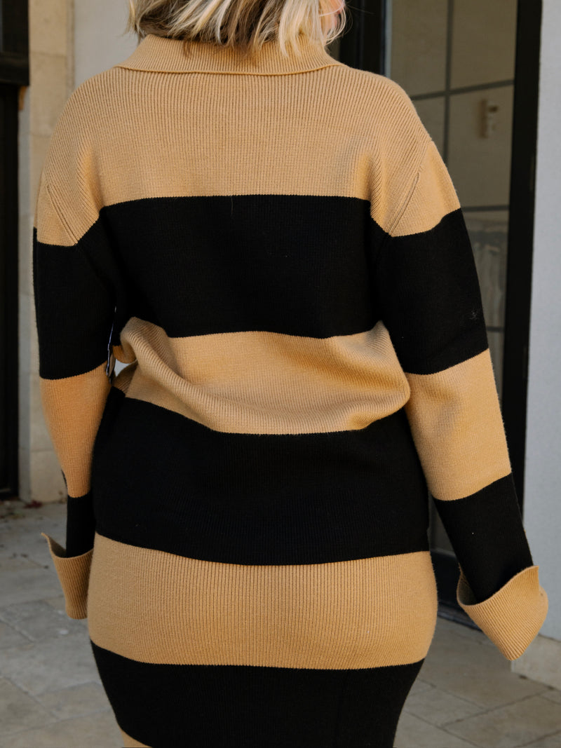 English Factory Striped Knit Sweater