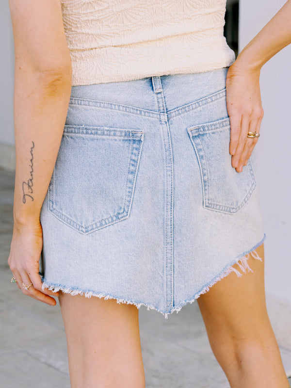 90's Vintage Denim Mini Skirt