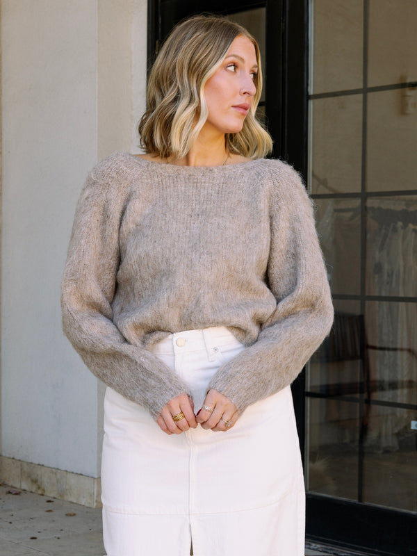 Haley Twist Sweater - Cappuccino