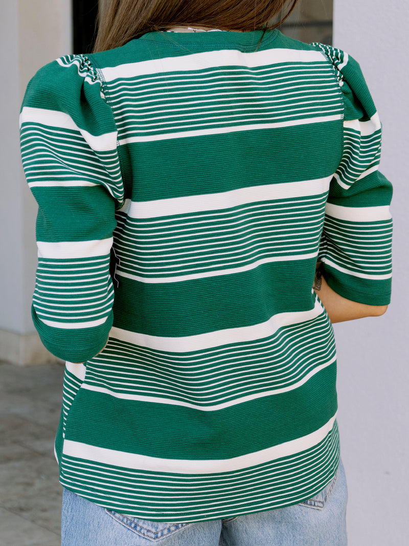 dRA Kai Top - Green Stripe