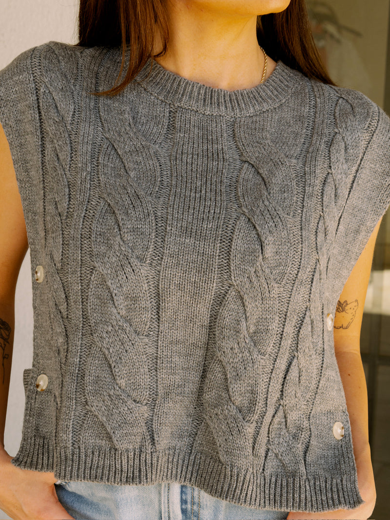 Jules Cable Knit Sweater Vest