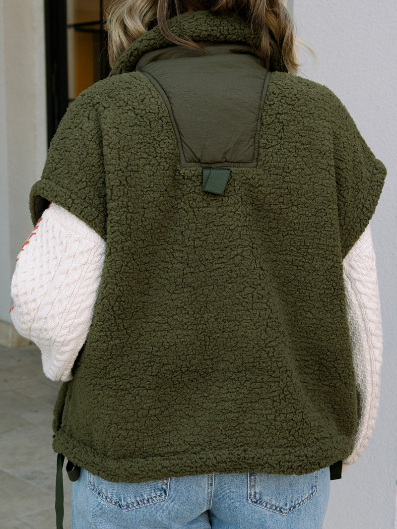 Taylor Teddy Vest - Olive