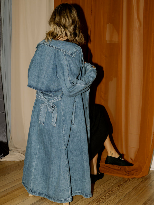 Frnch Carmelina Bleu Jean Trench