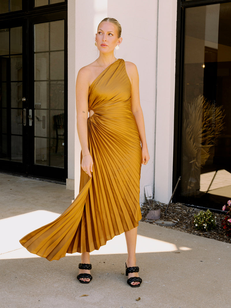 It Guest Pleated Maxi - Bronze