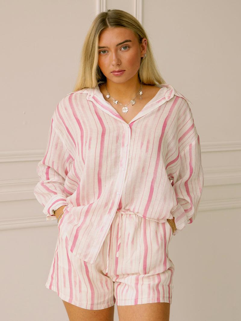 Lucy Paris Lou Relaxed Short - Pink Stripe
