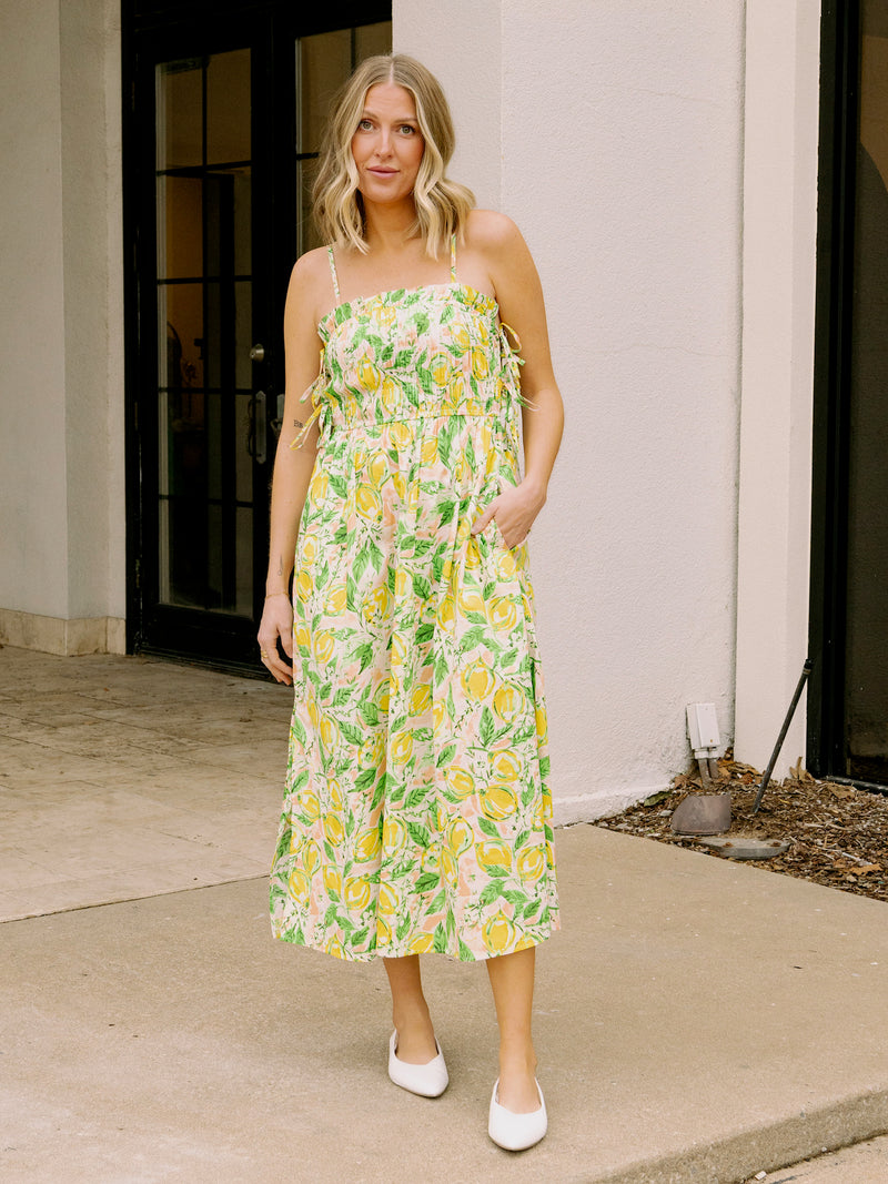 Meet Me in Santorini Lemon Grove Bliss Maxi Dress